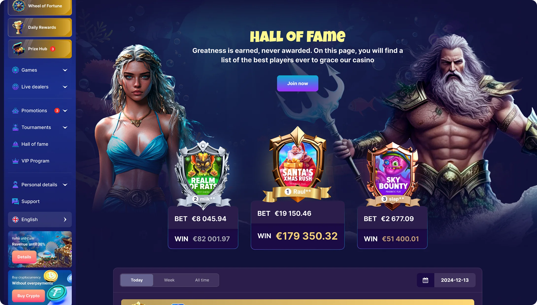 Triton Slots casino platform